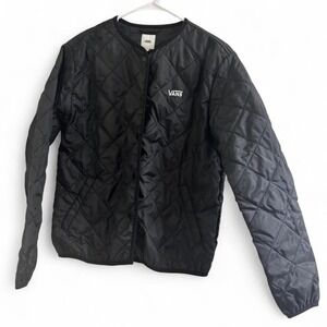 Black Vans quilted puffer jacket